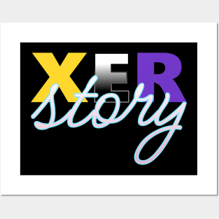 Xerstory womens history month neopronoun nonbinary trans pride flag Posters and Art